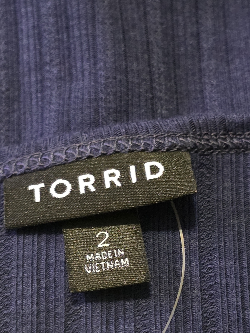 Torrid Square Neck Lettuce Trim Top Medieval Blue Size 2X - Picture 11 of 15